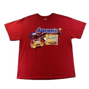 Vintage Chase Authentics NASCAR Shirt Mens Large Red MAD Racing Alfred E Neuman